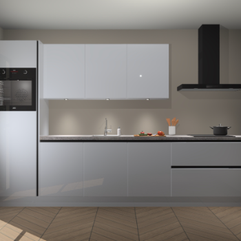 Sneeuwwitte hoogglans greeploze keuken Asmara 96540