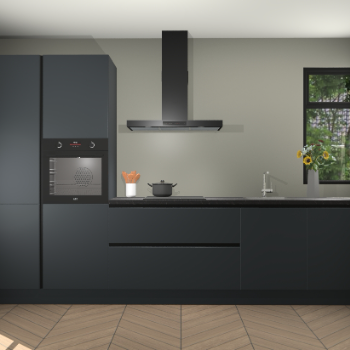 Onyxgrijs greeploze keuken Zweden 97199