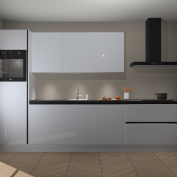 Sneeuwwitte hoogglans greeploze keuken Asmara 96554