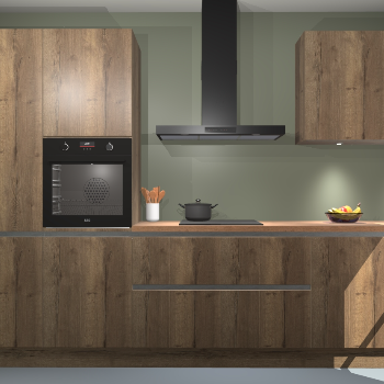 Chocolade eiken greeploze keuken Athene 66485