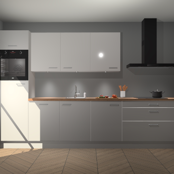 Zijdegrijze hoogglans keuken Asmara 96564