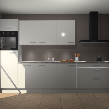 Zijdegrijze hoogglans keuken Asmara 96641