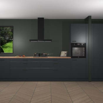 Onyxgrijze keuken Angola 96961