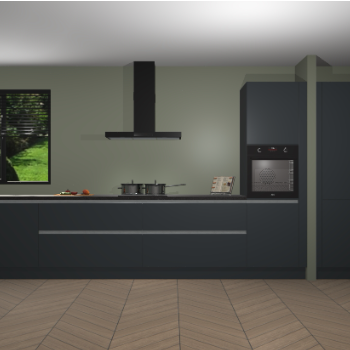 Onyxgrijze greeploze keuken Angola 96965