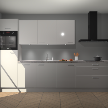 Zijdegrijze hoogglans keuken Asmara 96660