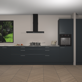 Onyxgrijze keuken Angola 96969
