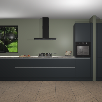 Onyxgrijze greeploze keuken Angola 96971