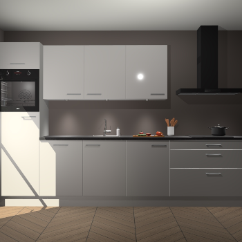 Zijdegrijze hoogglans keuken Asmara 96674