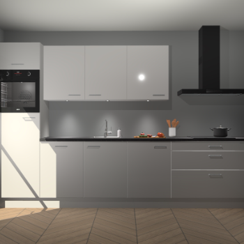 Zijdegrijze hoogglans keuken Asmara 96676