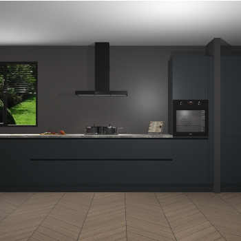 Onyxgrijze greeploze keuken Angola 96974