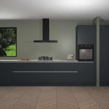 Onyxgrijze greeploze keuken Angola 96977