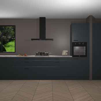 Onyxgrijze keuken Angola 96978