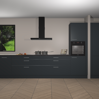 Onyxgrijze keuken Angola 96981