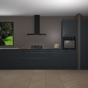 Onyxgrijze keuken Angola 96984