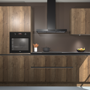 Chocolade eiken greeploze keuken Athene 66508