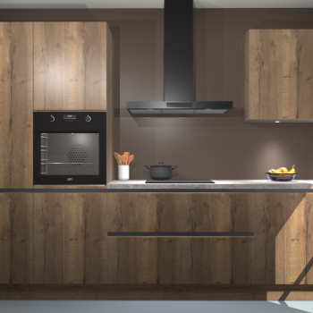 Chocolade eiken greeploze keuken Athene 66520