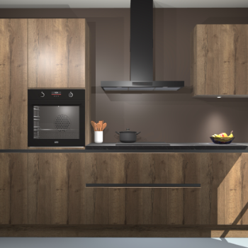 Chocolade eiken greeploze keuken Athene 66526