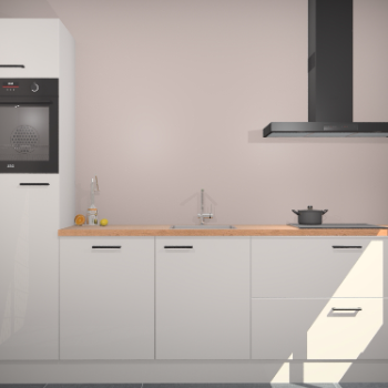 Zijdegrijze hoogglans keuken Tokelau 44893