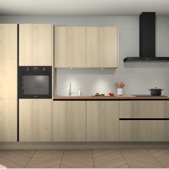 Vuren greeploze keuken Selfoss 95388