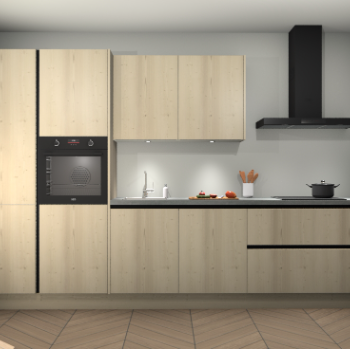 Vuren greeploze keuken Selfoss 95429