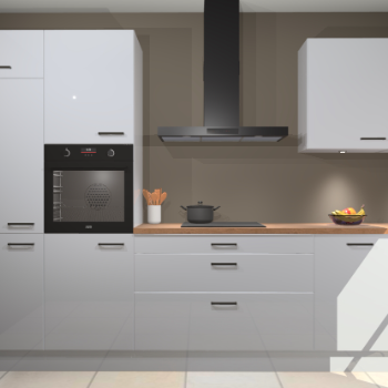 Sneeuwwitte hoogglans keuken Athene 66656