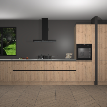 Madera Natuur greeploze keuken Angola 97255