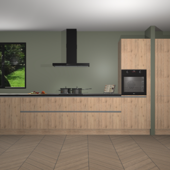 Madera Natuur greeploze keuken Angola 97258