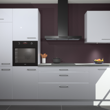 Sneeuwwitte hoogglans keuken Athene 66670