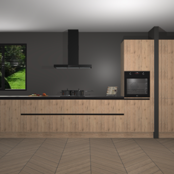 Madera Natuur greeploze keuken Angola 97261