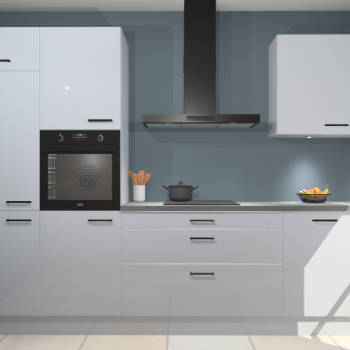 Sneeuwwitte hoogglans keuken Athene 66673