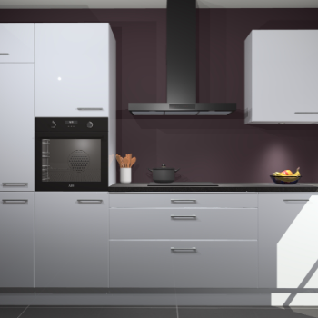 Sneeuwwitte hoogglans keuken Athene 66712