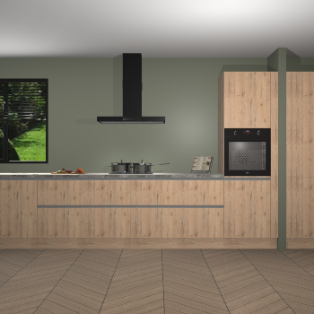 Madera Natuur greeploze keuken Angola 97264