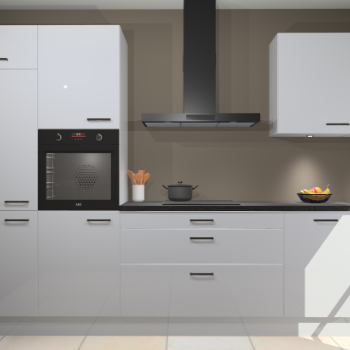 Sneeuwwitte hoogglans keuken Athene 66716