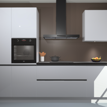 Sneeuwwitte hoogglans greeploze keuken Athene 66717