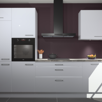 Sneeuwwitte hoogglans keuken Athene 66718