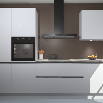 Sneeuwwitte hoogglans greeploze keuken Athene 66723