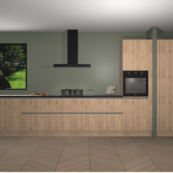 Madera Natuur greeploze keuken Angola 97276