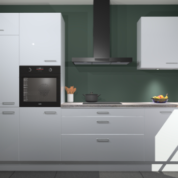 Sneeuwwitte hoogglans keuken Athene 66725