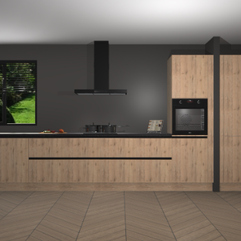 Madera Natuur greeploze keuken Angola 97279