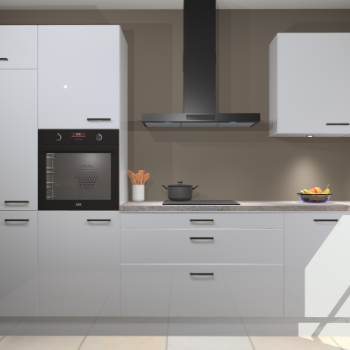 Sneeuwwitte hoogglans keuken Athene 66728