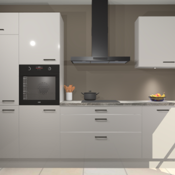 Zijdegrijze hoogglans keuken Athene 67148