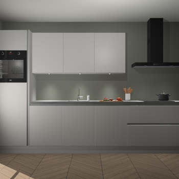 Zijdegrijze greeploze keuken Asmara 97283