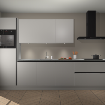 Zijdegrijze greeploze keuken Asmara 97286