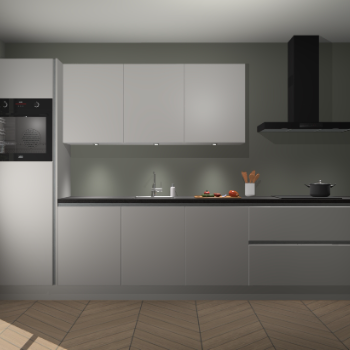 Zijdegrijze greeploze keuken Asmara 97290