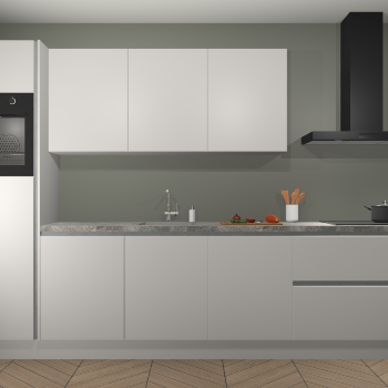 Zijdegrijze greeploze keuken Asmara 34958