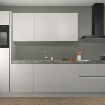 Zijdegrijze greeploze keuken Asmara 34958