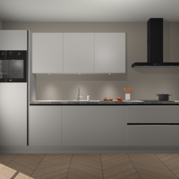 Zijdegrijze greeploze keuken Asmara 97298