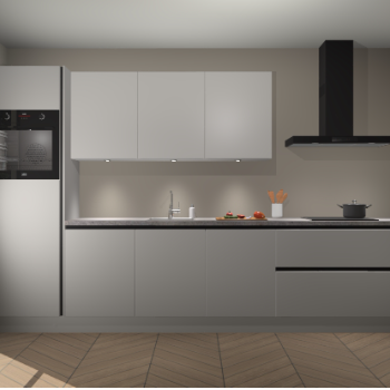 Zijdegrijze greeploze keuken Asmara 97312