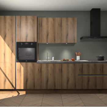 Goud Eiken greeploze keuken Selfoss 95684