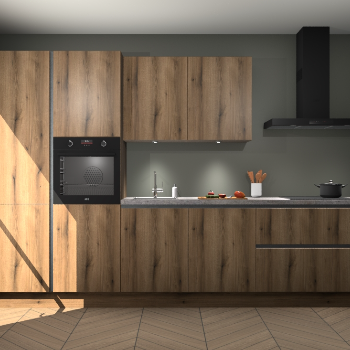 Goud Eiken greeploze keuken Selfoss 95723